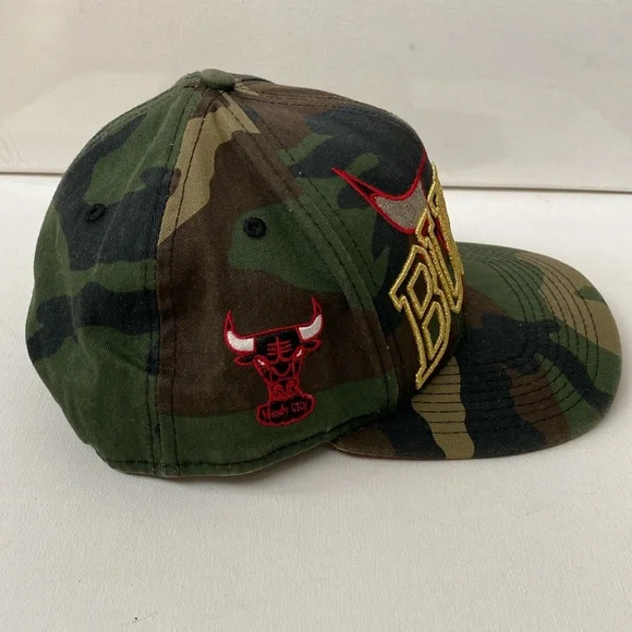 NEW ERA 9Fifty NBA Chicago Bulls GREEN CAMO Snapback Baseball Hat Cap HARDWOOD